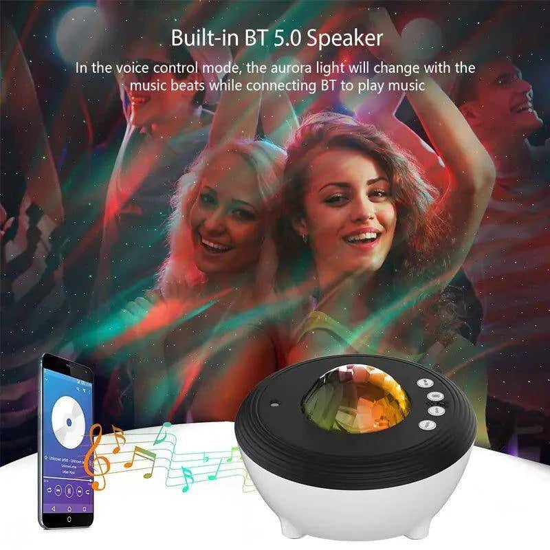 Transform Your Space with the Aurora Galaxy Projector with Bluetooth - Home Kartz