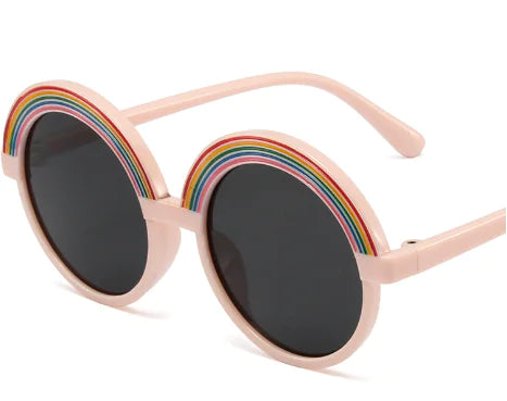 ✨ Rainbow Fun Meets Ultimate Eye Safety: Introducing the Retro Rainbow Cartoon Sunglasses for Kids! ✨ - Home Kartz