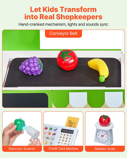 Wooden Grocery Store Market Stand for Kids