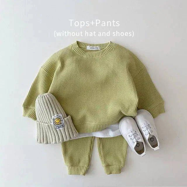 Korean Baby Cotton Knitting Clothing Set: Style & Comfort | KidsStyles - Home Kartz