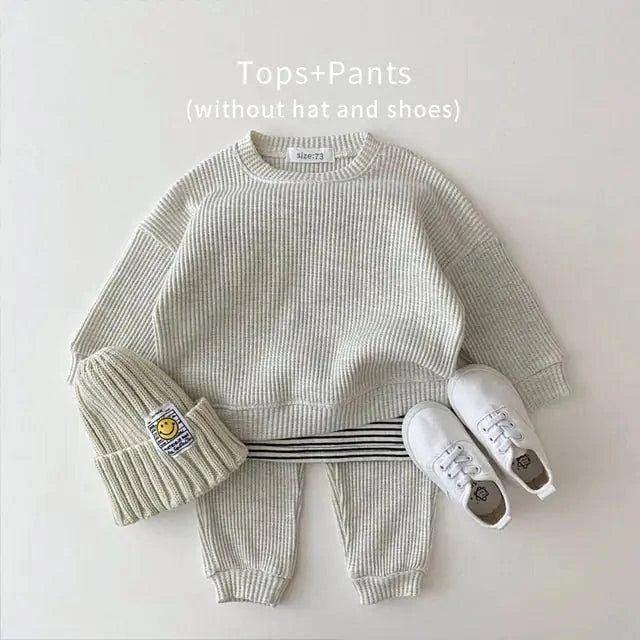Korean Baby Cotton Knitting Clothing Set: Style & Comfort | KidsStyles - Home Kartz