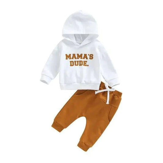 Stylish Baby Boys 2 Pcs Fall Outfits | Pocket Pants Set - Home Kartz