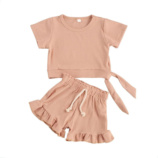 Adorable Baby Girl 2 Pieces Summer Clothing Set | Pure Cotton - Home Kartz
