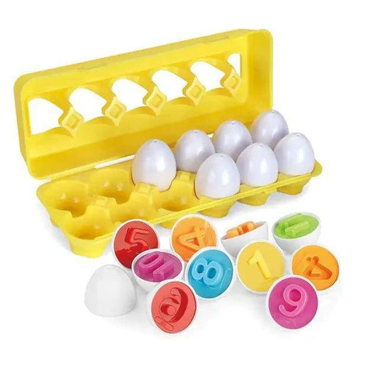 Educational Puzzle Game for Kids - New Hot Eggs 12pcs Montessori Learning Toys - Home Kartz