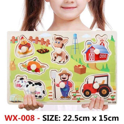 Baby Montessori Toys Wooden Board Puzzle For Kids Development - Home Kartz