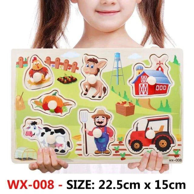 Baby Montessori Toys Wooden Board Puzzle For Kids Development - Home Kartz