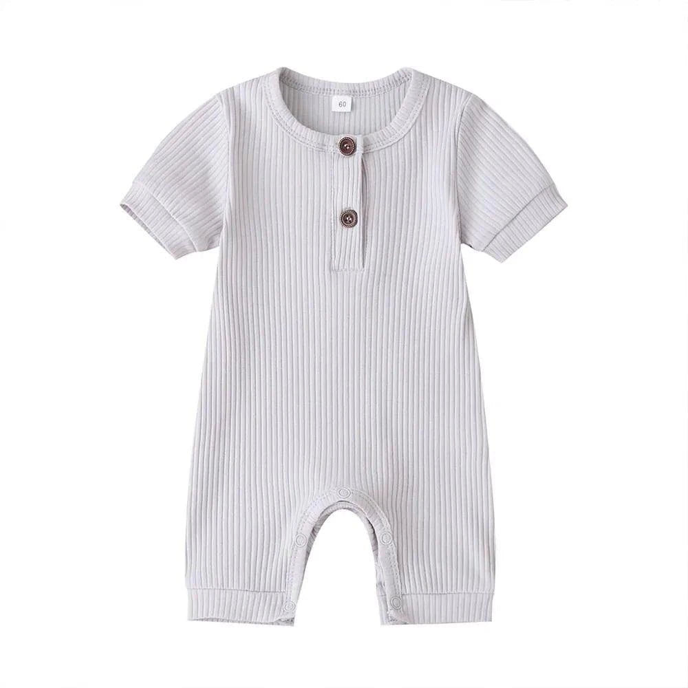 Stylish and Comfortable Baby Solid Romper – 100% Cotton for Boys and Girls - Home Kartz