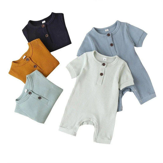 Stylish and Comfortable Baby Solid Romper – 100% Cotton for Boys and Girls - Home Kartz