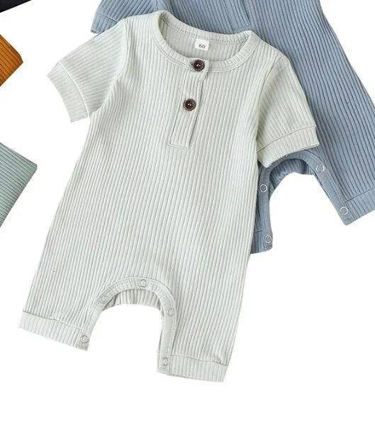 Stylish and Comfortable Baby Solid Romper – 100% Cotton for Boys and Girls - Home Kartz