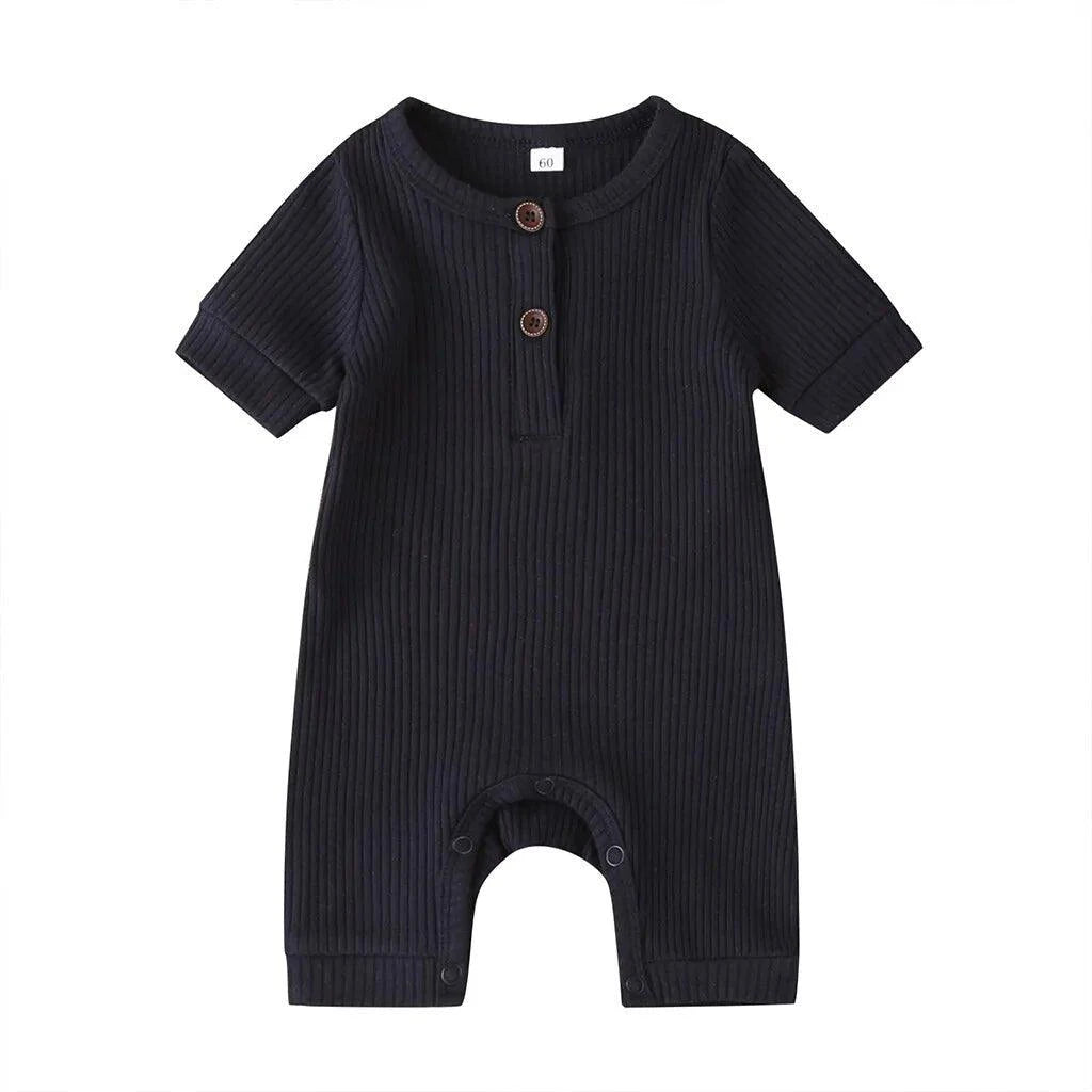 Stylish and Comfortable Baby Solid Romper – 100% Cotton for Boys and Girls - Home Kartz