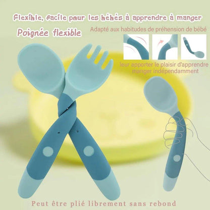 🍽️ Baby Spoon Fork Set | Safe, BPA-Free, Durable & Perfect for Self-Feeding 🌟 - Home Kartz