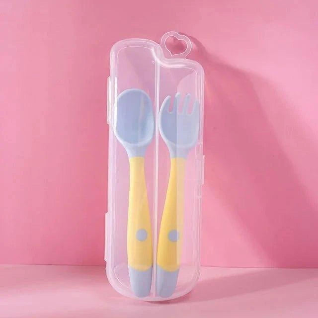 🍽️ Baby Spoon Fork Set | Safe, BPA-Free, Durable & Perfect for Self-Feeding 🌟 - Home Kartz
