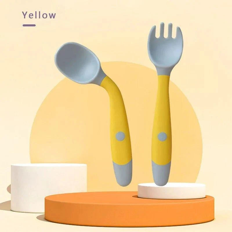 🍽️ Baby Spoon Fork Set | Safe, BPA-Free, Durable & Perfect for Self-Feeding 🌟 - Home Kartz