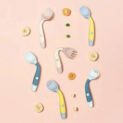 🍽️ Baby Spoon Fork Set | Safe, BPA-Free, Durable & Perfect for Self-Feeding 🌟 - Home Kartz