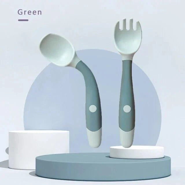 🍽️ Baby Spoon Fork Set | Safe, BPA-Free, Durable & Perfect for Self-Feeding 🌟 - Home Kartz
