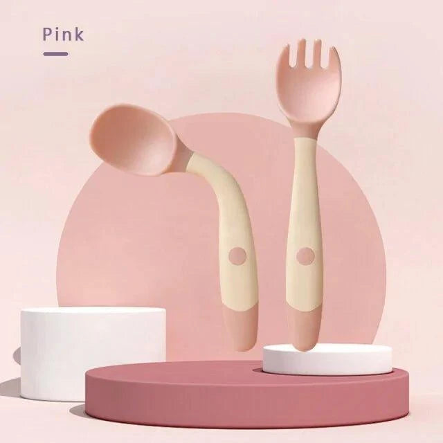 🍽️ Baby Spoon Fork Set | Safe, BPA-Free, Durable & Perfect for Self-Feeding 🌟 - Home Kartz