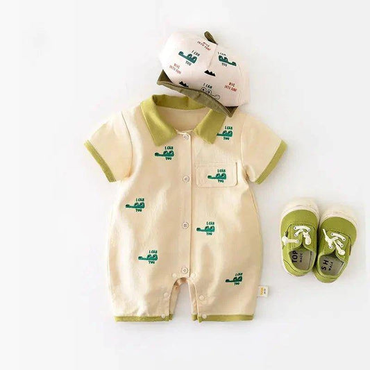 Ultimate Protection with Baby Summer Crocodile Jumpsuit – Breathable and Adorable - Home Kartz