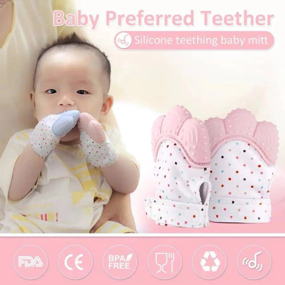 Teething Baby Gloves - Safe & Soothing Relief for Your Little One - Home Kartz