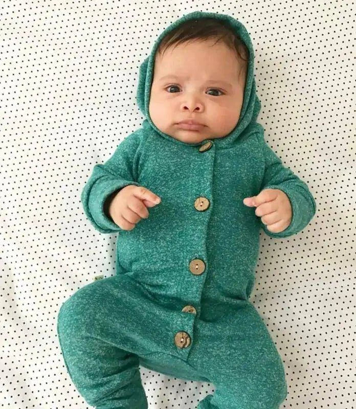 Cozy and Stylish Baby Toddler Hooded Romper - Perfect for Every Day - Home Kartz