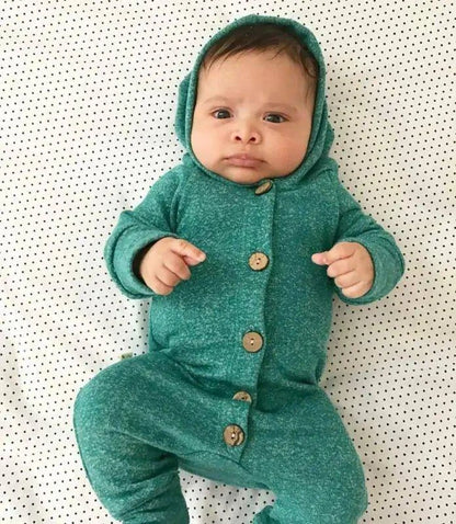 Cozy and Stylish Baby Toddler Hooded Romper - Perfect for Every Day - Home Kartz