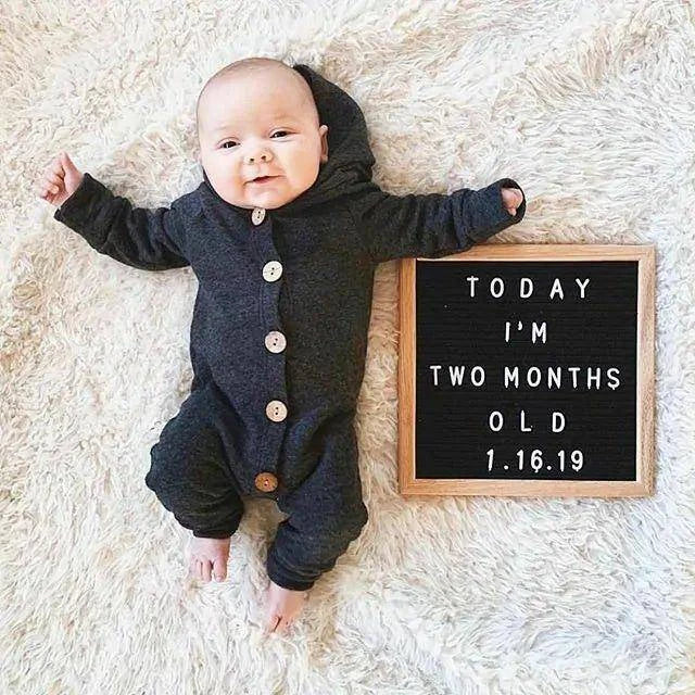 Cozy and Stylish Baby Toddler Hooded Romper - Perfect for Every Day - Home Kartz
