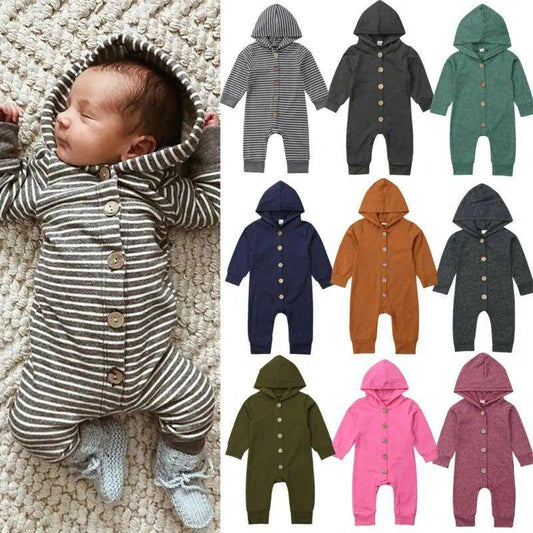 Cozy and Stylish Baby Toddler Hooded Romper - Perfect for Every Day - Home Kartz