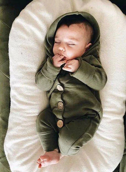 Cozy and Stylish Baby Toddler Hooded Romper - Perfect for Every Day - Home Kartz