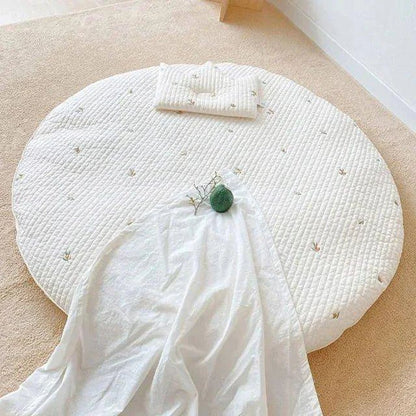 Soft and Safe Bear Embroidery Baby Mat for Crawling Comfort - Home Kartz