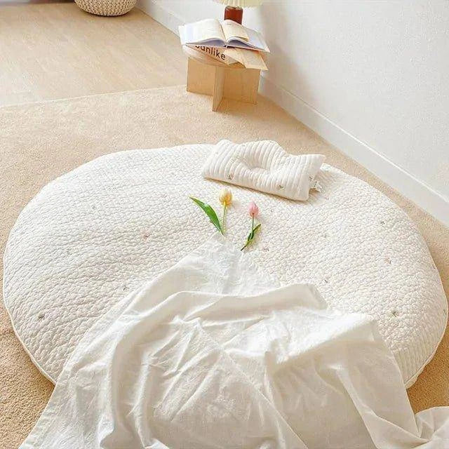 Soft and Safe Bear Embroidery Baby Mat for Crawling Comfort - Home Kartz