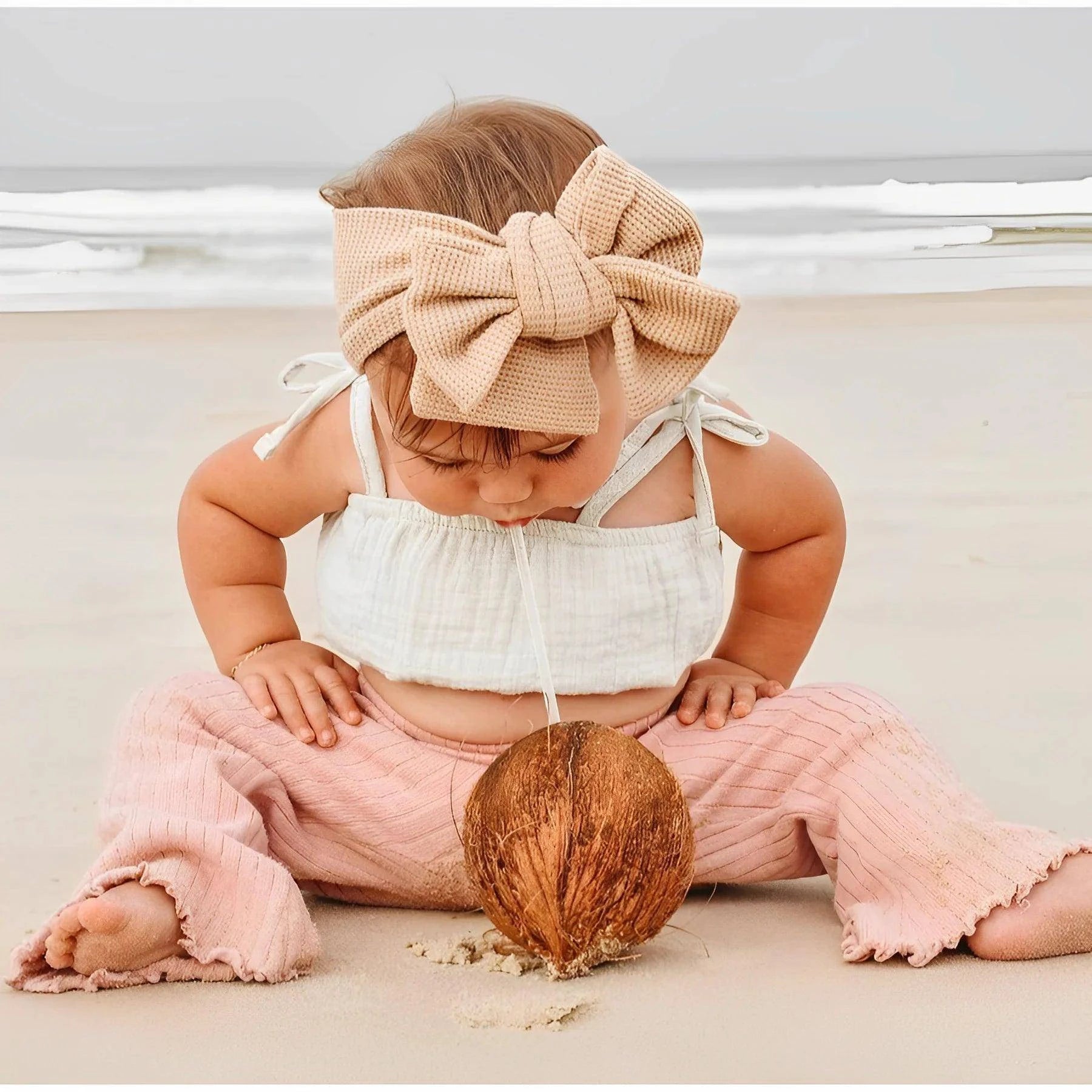 Adorable Big Bow Baby Headband – Soft and Stylish for Newborns and Infants - Home Kartz
