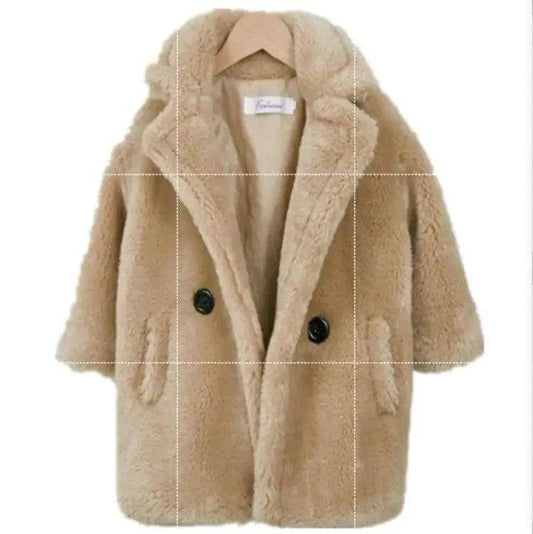 Stylish Big Kids Fur Coat for Autumn & Winter | Cozy Cashmere Jackets - Home Kartz