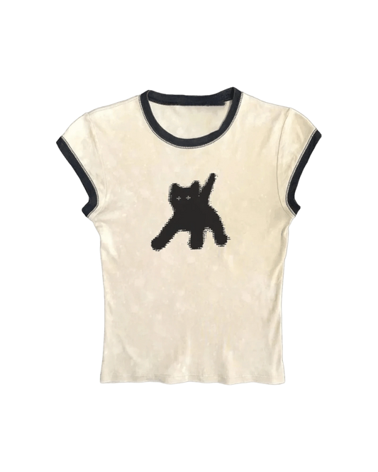 Adorable Black Kitten Baby Tee - Purr-fect Fashion for Cat Lovers - Home Kartz