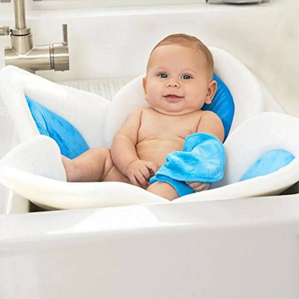 Soft and Safe Flower Baby Bathtub Mat – Non-Slip Bath Cushion for Infants - Home Kartz