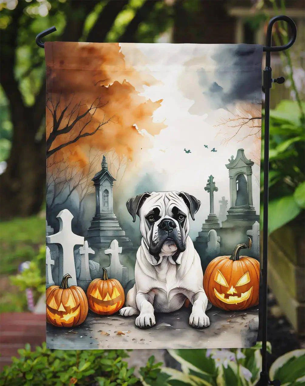 Halloween Boxer Dog Garden Flag – Weatherproof, Double-Sided Decorative Flag for Your Yard - Home Kartz