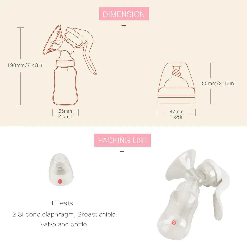 Comfortable and Convenient Manual Suction Breast Pump for Busy Moms - Home Kartz