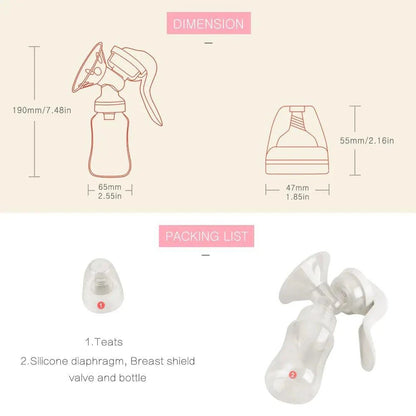 Comfortable and Convenient Manual Suction Breast Pump for Busy Moms - Home Kartz