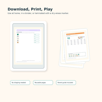 Digital download printable activity pack