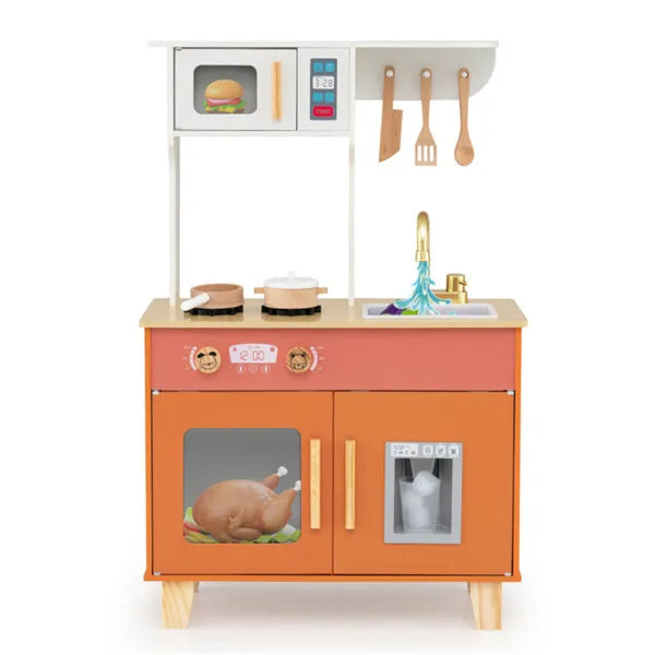 The Anti-Tip Dream Kitchen Play Set: Heirloom Quality Meets Total Peace of Mind. Realistic Faucet, Working Ice Dispenser, & 100% Non-Toxic