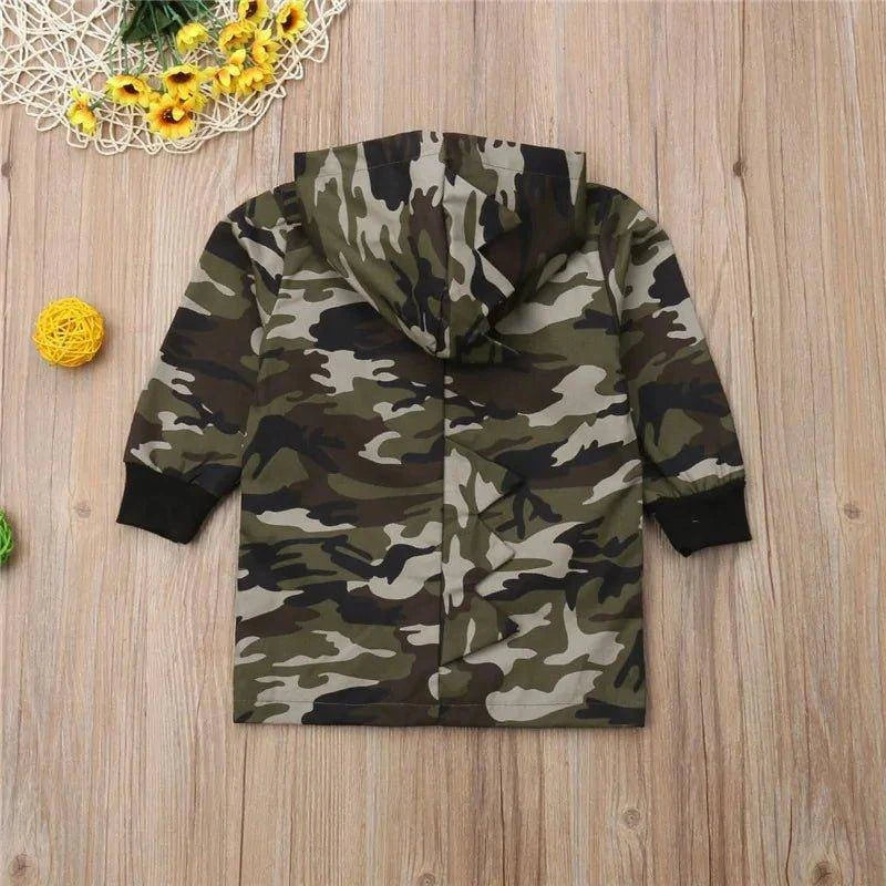 Elevate Your Child's Style with a Camouflage Dinosaur Hooded Jacket - Home Kartz