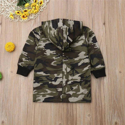 Elevate Your Child's Style with a Camouflage Dinosaur Hooded Jacket - Home Kartz