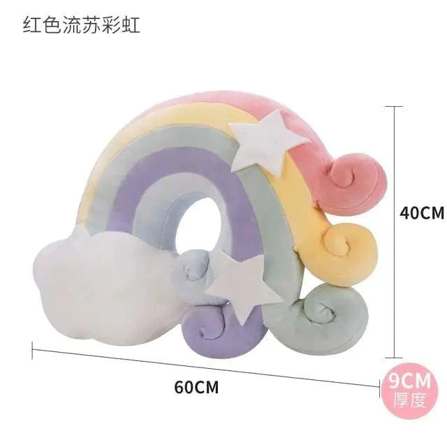 Bring Whimsical Comfort to Your Space with Our Candy Rainbow Pillow Cushion - Home Kartz