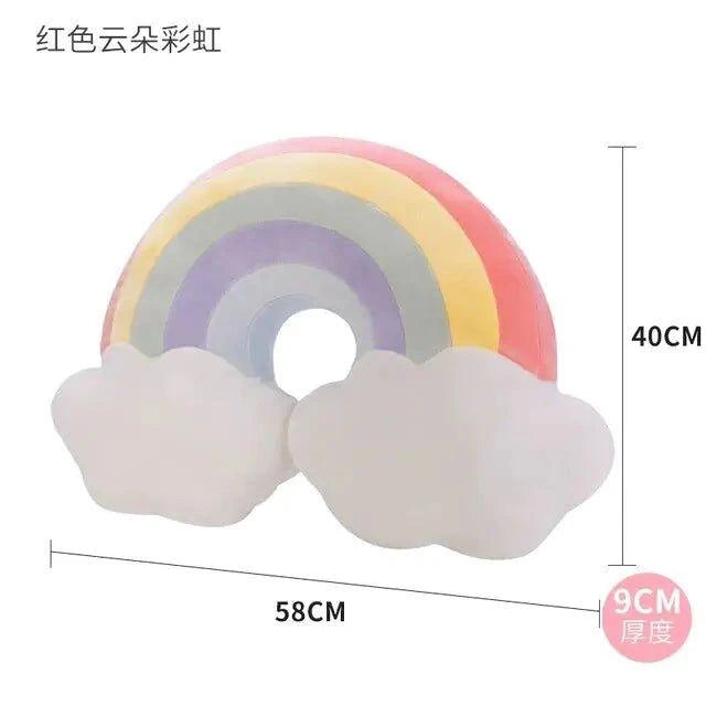 Bring Whimsical Comfort to Your Space with Our Candy Rainbow Pillow Cushion - Home Kartz