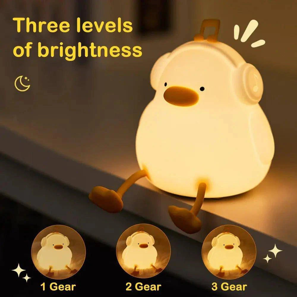 Charming Cartoon Duck LED Night Light – Soft Glow for Kids’ Bedroom, Nursery, or Playroom - Home Kartz
