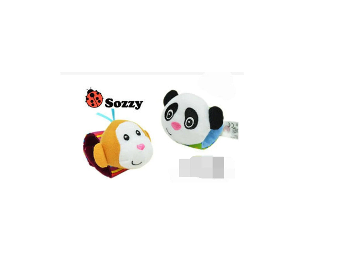 Engage Your Baby with Cartoon Plush Socks Wrist Strap Rattles - Home Kartz