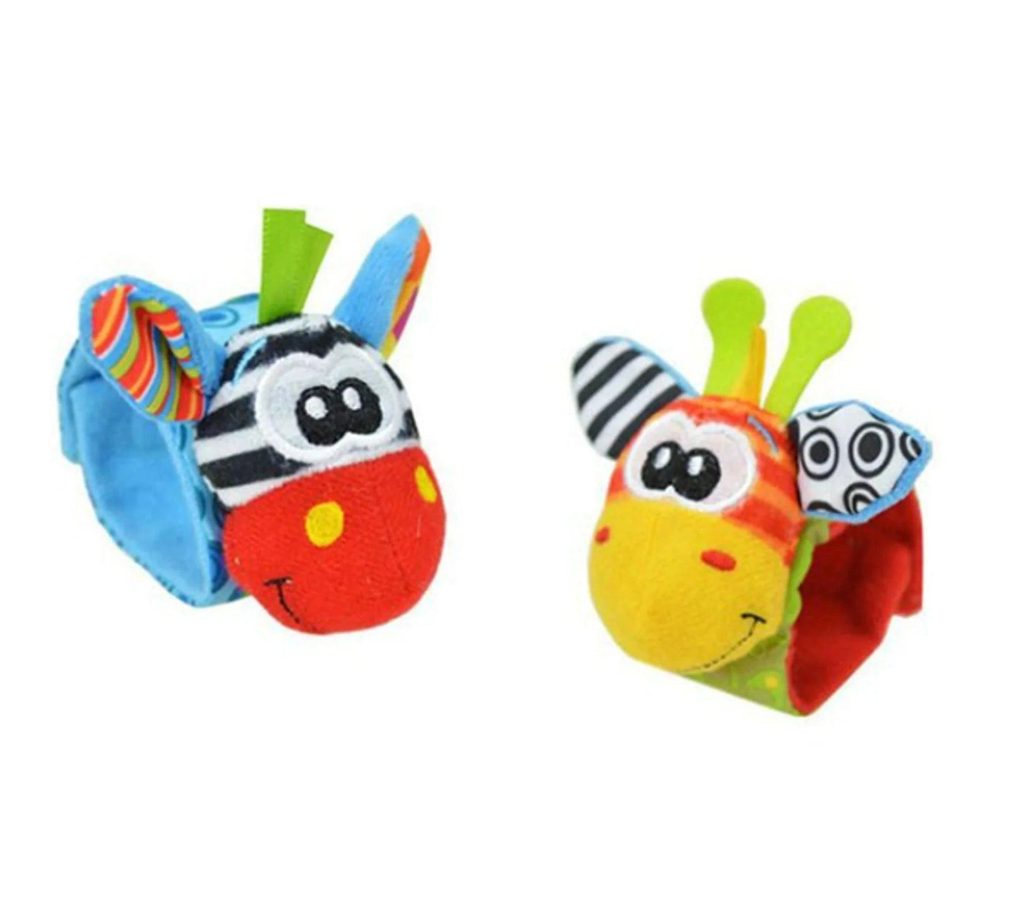Engage Your Baby with Cartoon Plush Socks Wrist Strap Rattles - Home Kartz