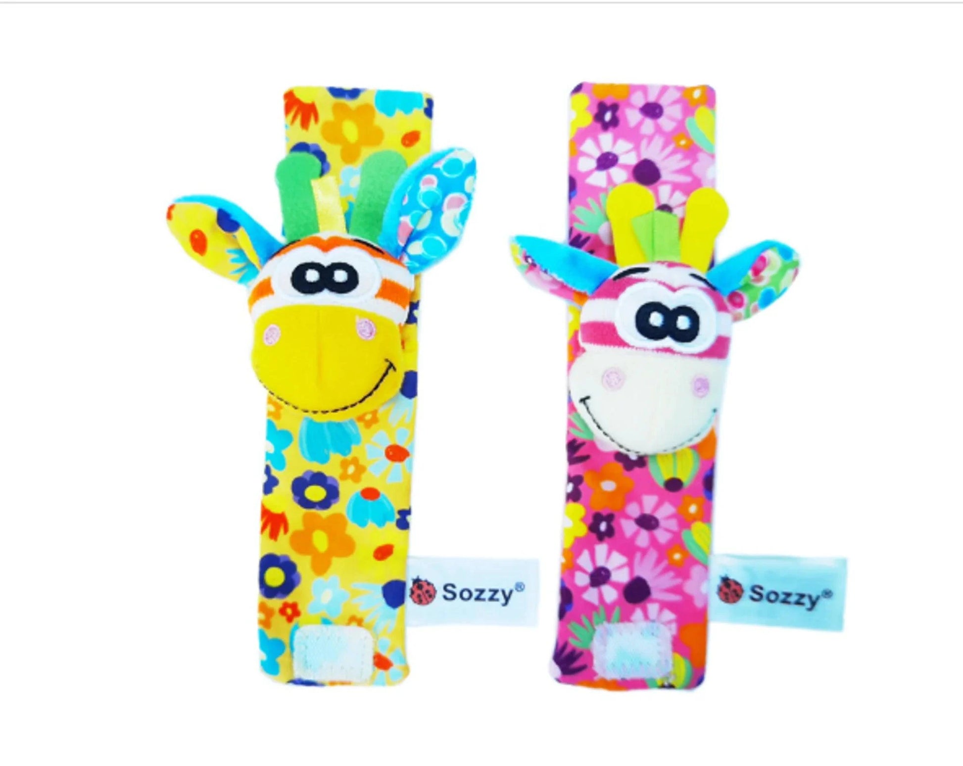 Engage Your Baby with Cartoon Plush Socks Wrist Strap Rattles - Home Kartz