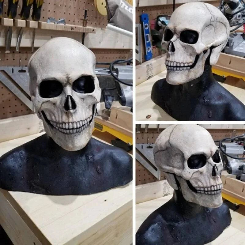 Full Head Skull Skeleton Mask - Realistic Halloween Mask - Home Kartz
