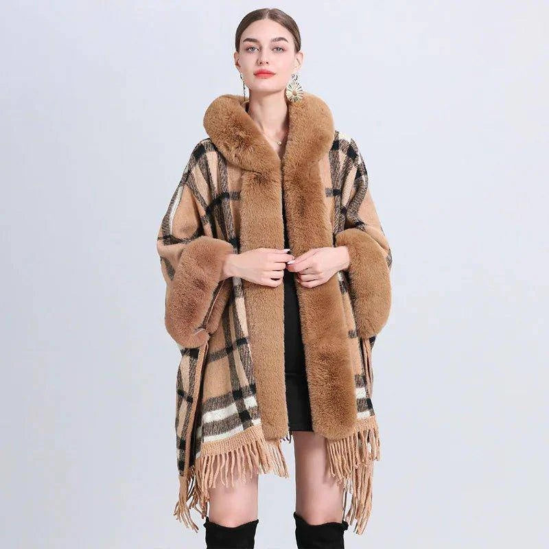 Stylish Plaid Cardigan with Batwing Sleeves – Perfect for Cozy & Chic Everyday Wear - Home Kartz