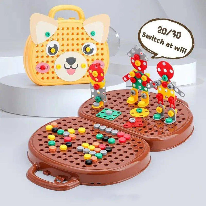 Electric Drill Toolbox Puzzle For Kids - Home Kartz