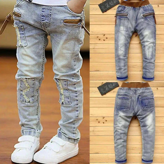 Stylish Children's Denim Pants for Boys | Slim Straight Fit - Home Kartz